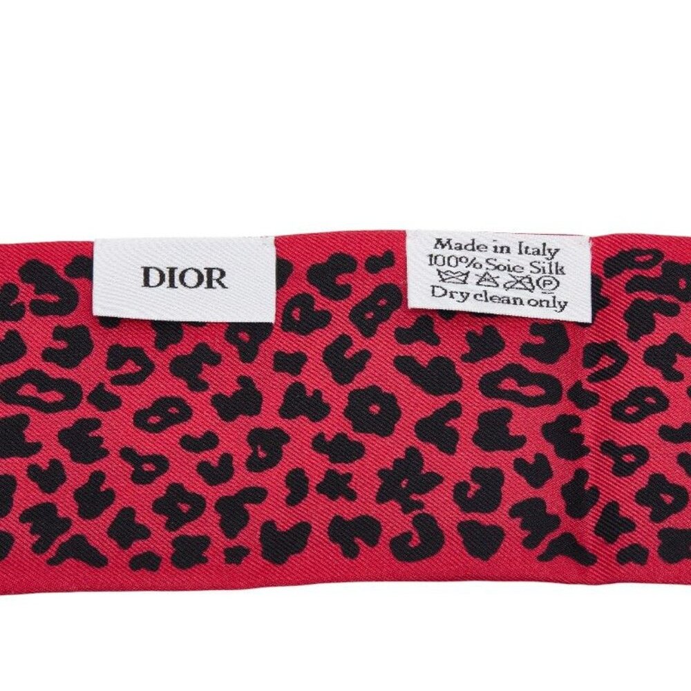 Dior Twilly Mitzah Leopard Pink Black Silk - Picture 3 of 3